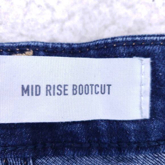 Levis Signature Jean Denim Cotton Women SZ 16 Blue Straight Stretch VTG Mid Rise - Picture 12 of 14